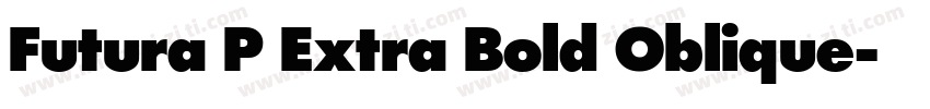 Futura P Extra Bold Oblique字体转换